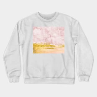 Golden painted pink marble Crewneck Sweatshirt